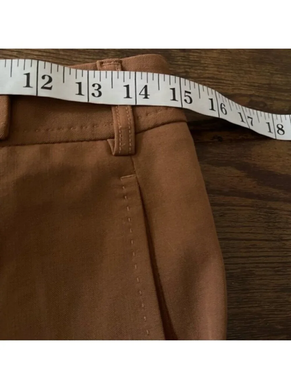 Gerard Darel Paris women’s golden brown mid rise wool blend pant size FR 36 US 4